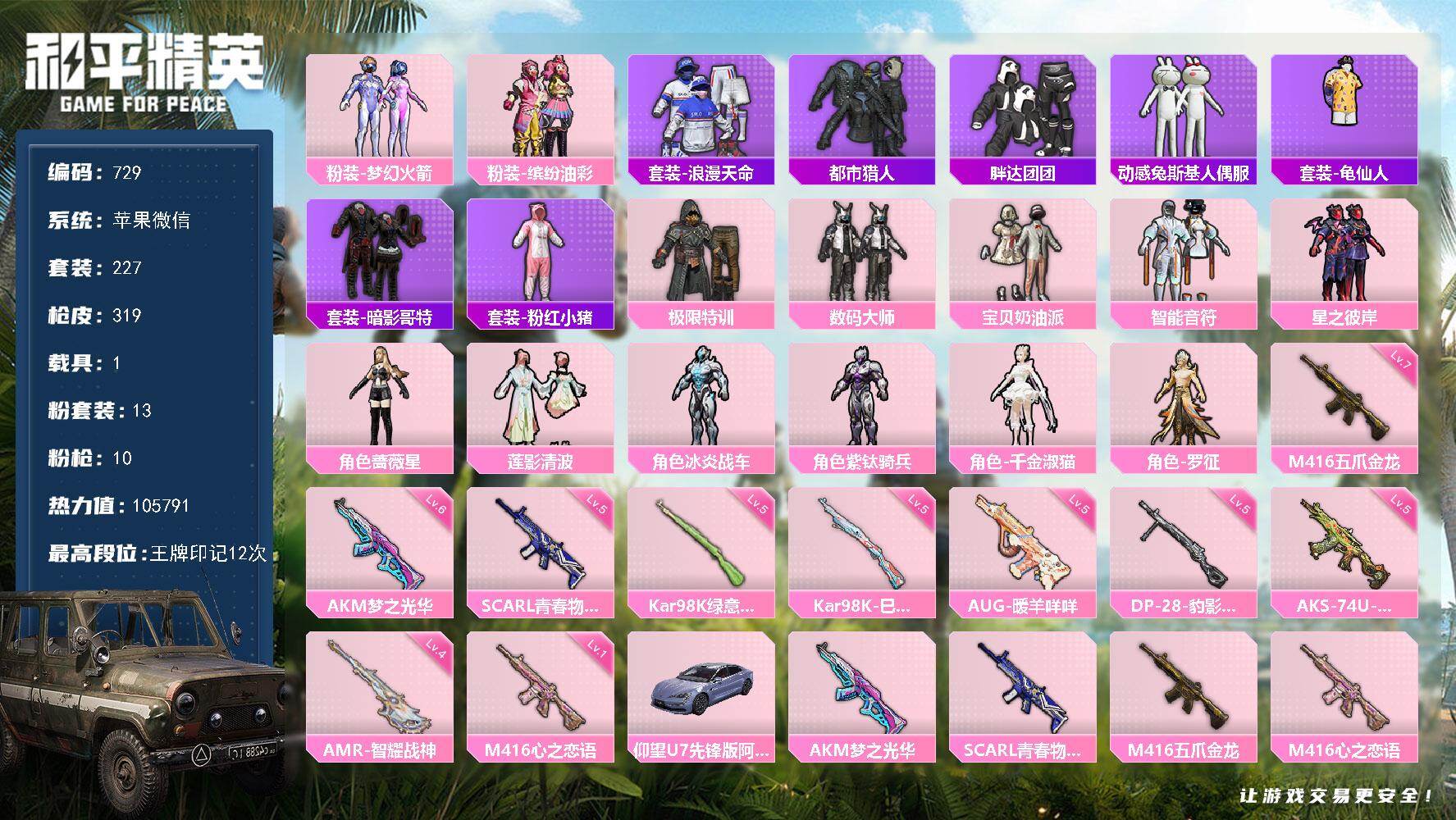 HPKG461633和平精英账号详情图29