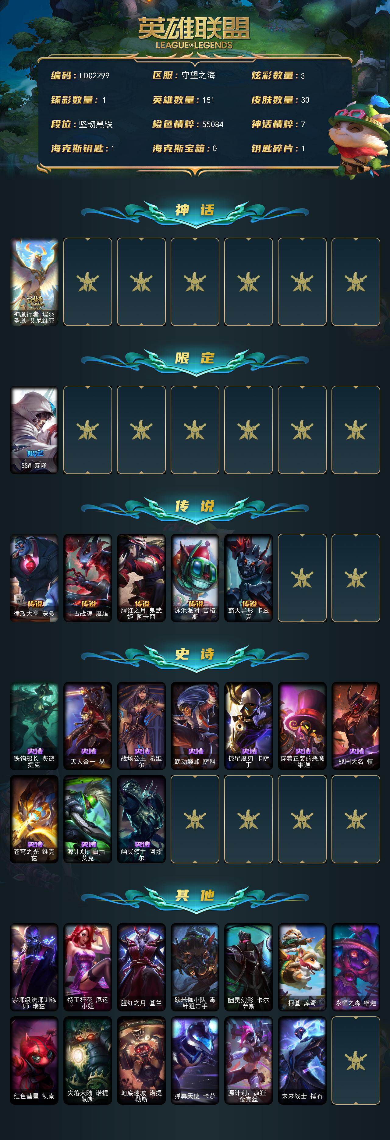 LOLEY410017英雄联盟账号详情图2