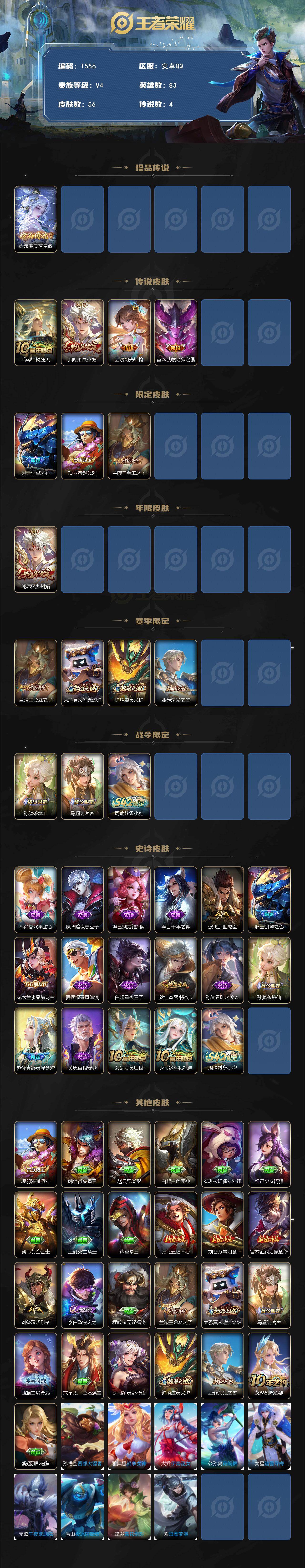 WZKG4122171王者荣耀账号详情图2