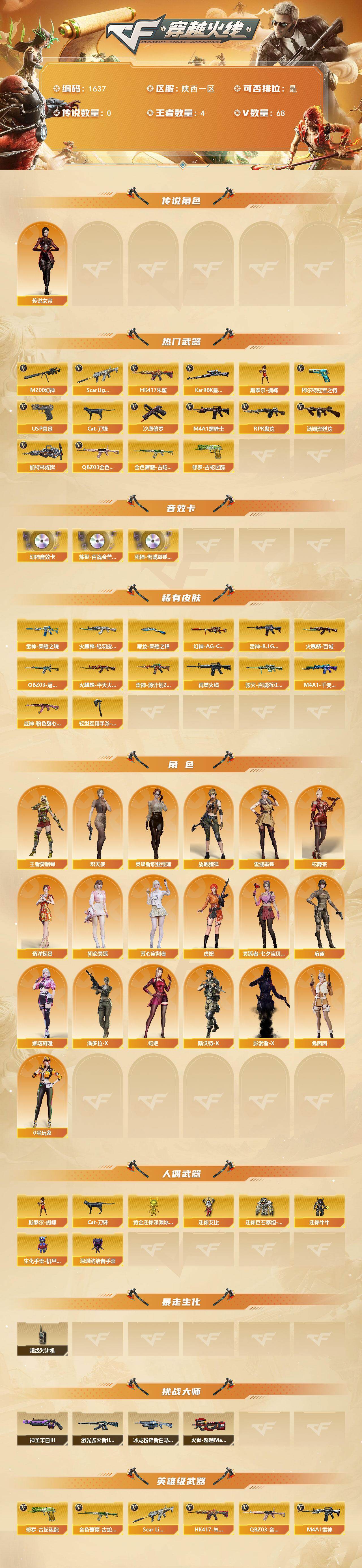 CFCMW423493穿越火线账号详情图2