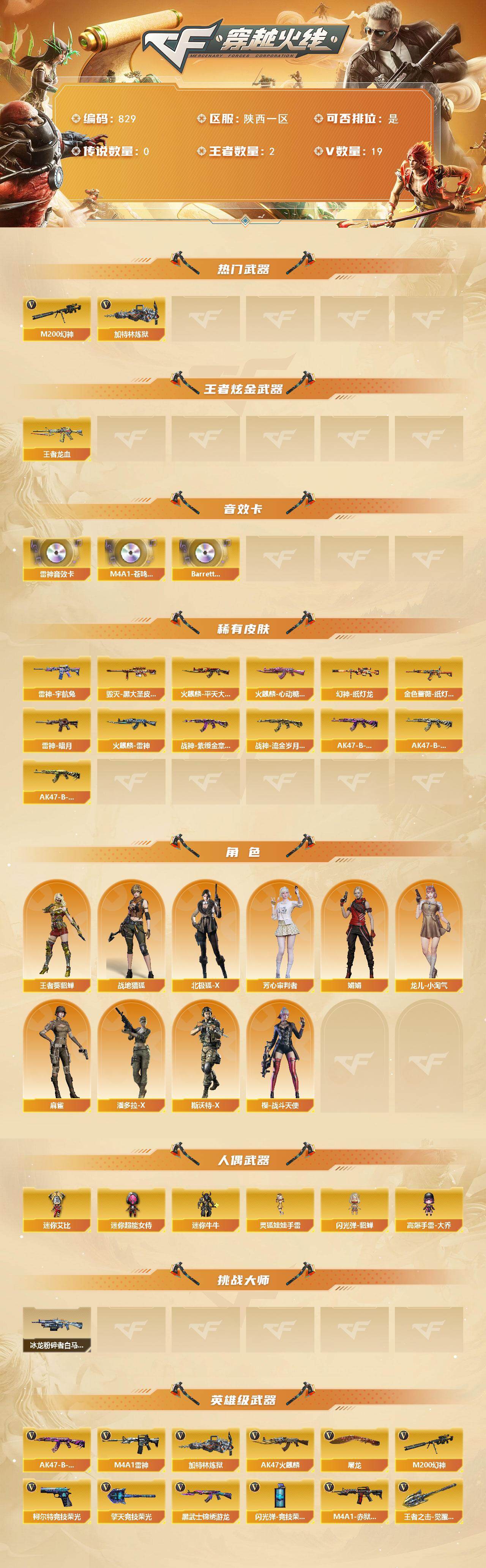 CFCMW429448穿越火线账号详情图2