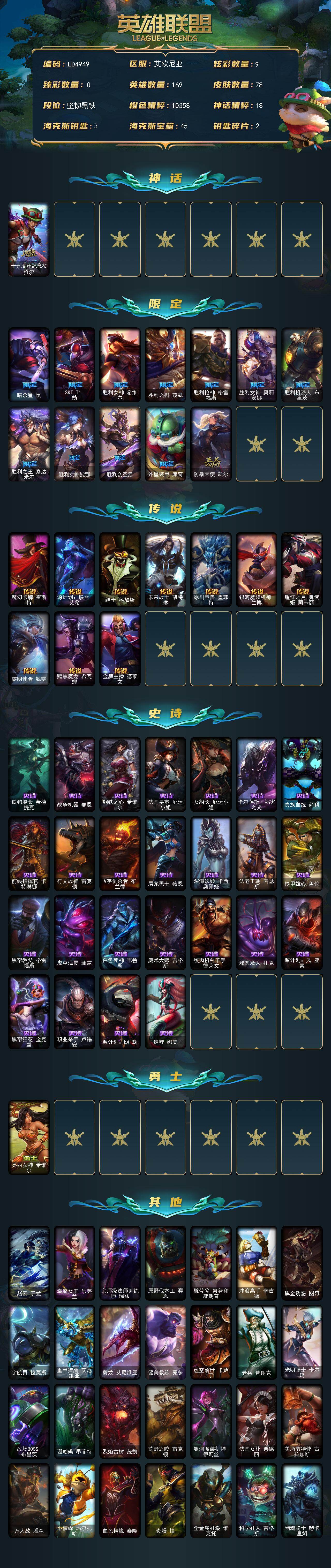 LOLQM49924英雄联盟账号详情图3 LOLQM49924英雄联盟账号详情图3