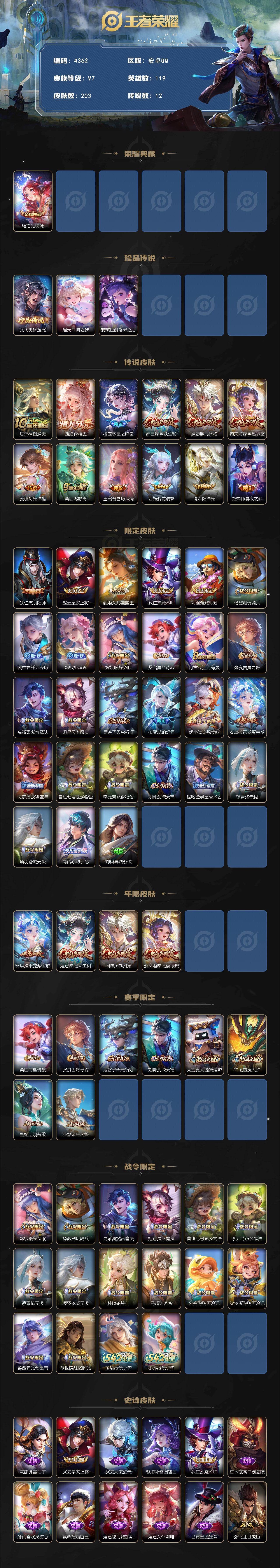 WZJZ4155033王者荣耀账号详情图2 WZJZ4155033王者荣耀账号详情图2