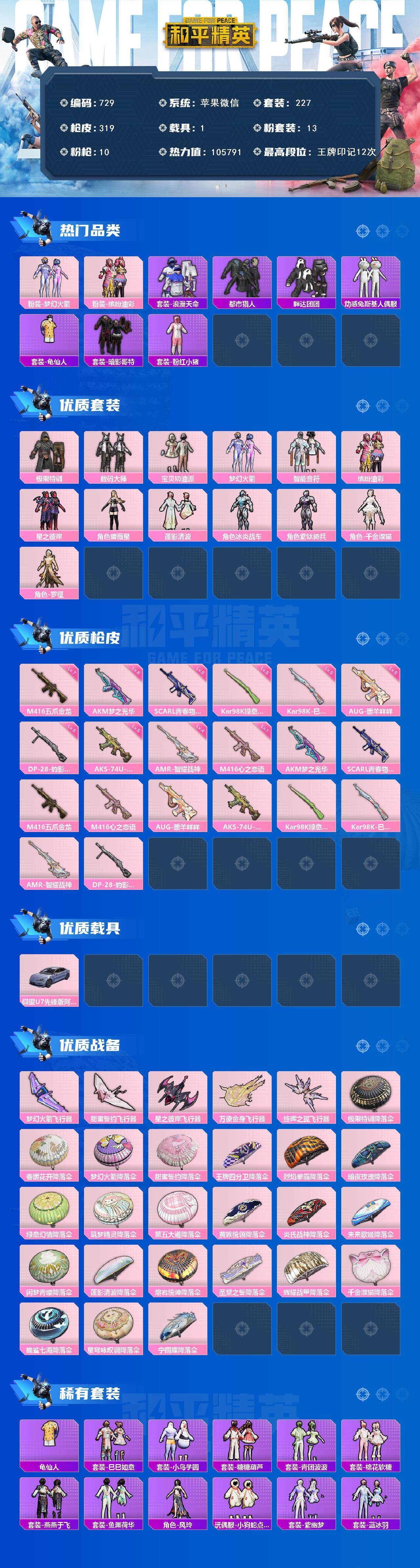 HPKG461633和平精英账号详情图2