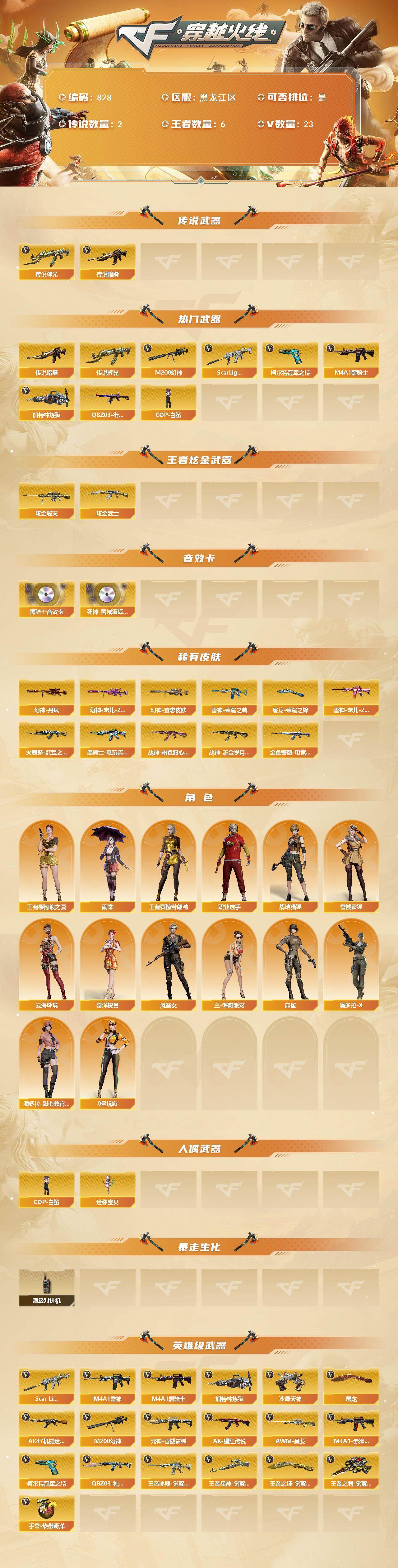 CFLX427689穿越火线账号详情图2