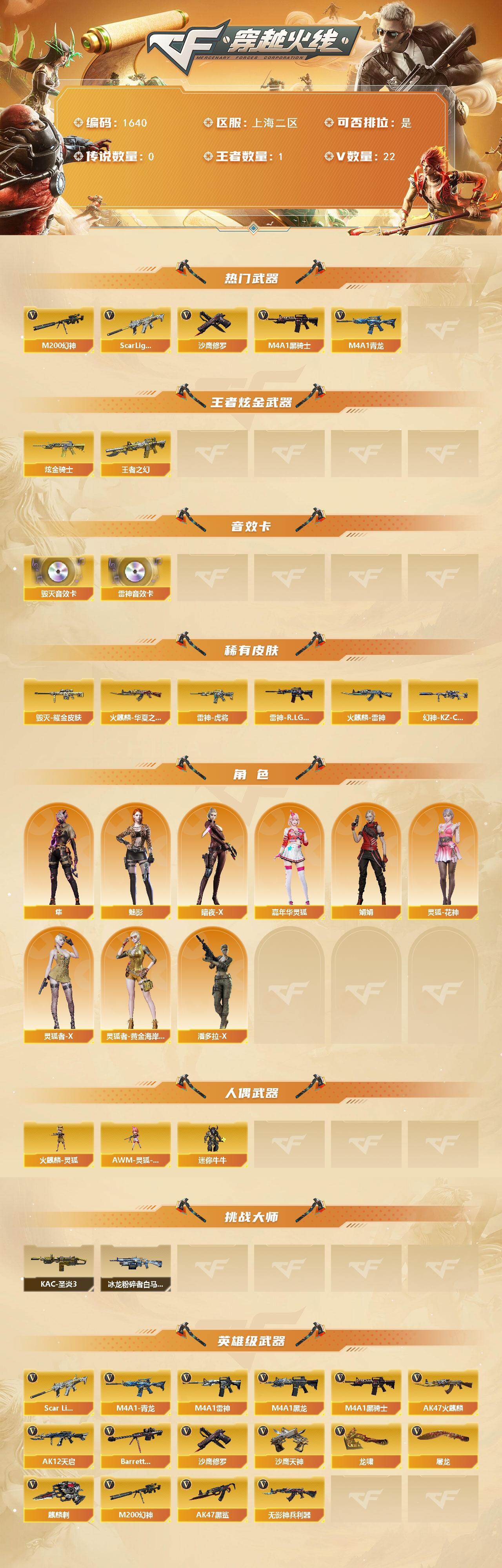 CFCMW423674穿越火线账号详情图2