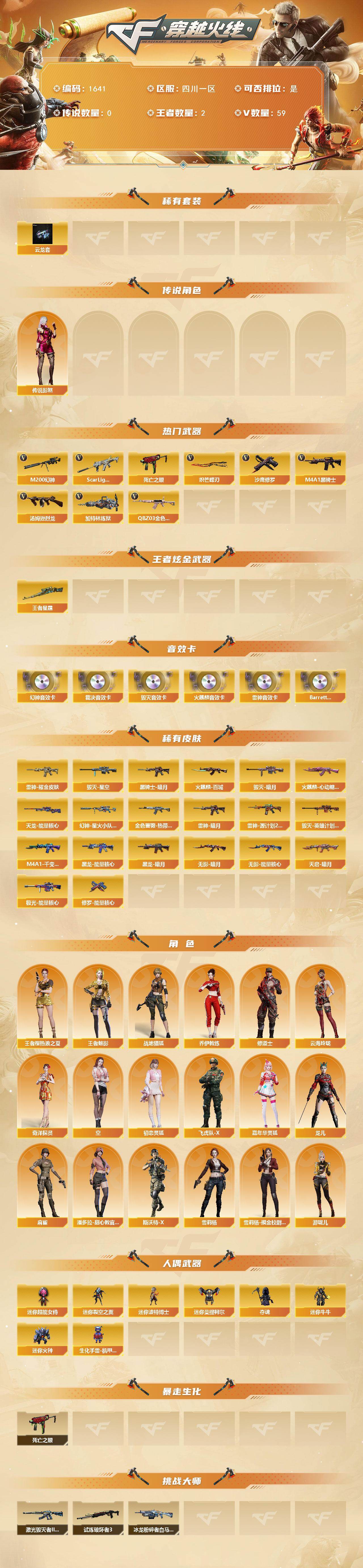 CFCMW423807穿越火线账号详情图2