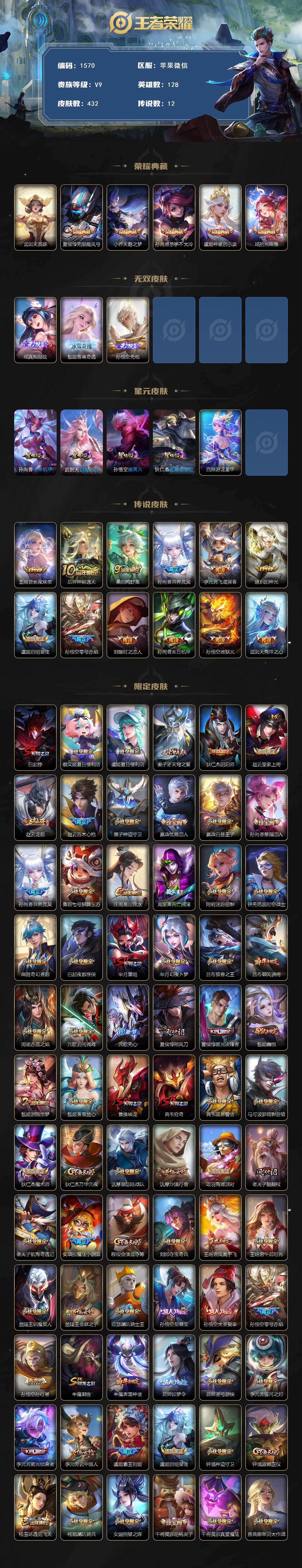 WZKG4122177王者荣耀账号详情图2