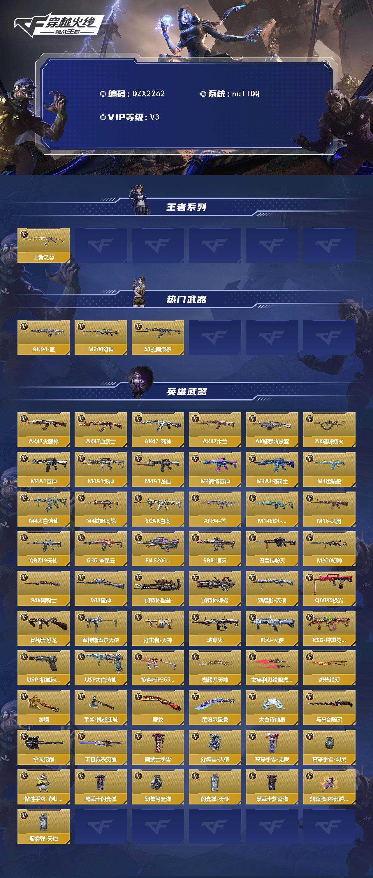 CFMEY48282枪战王者账号详情图2