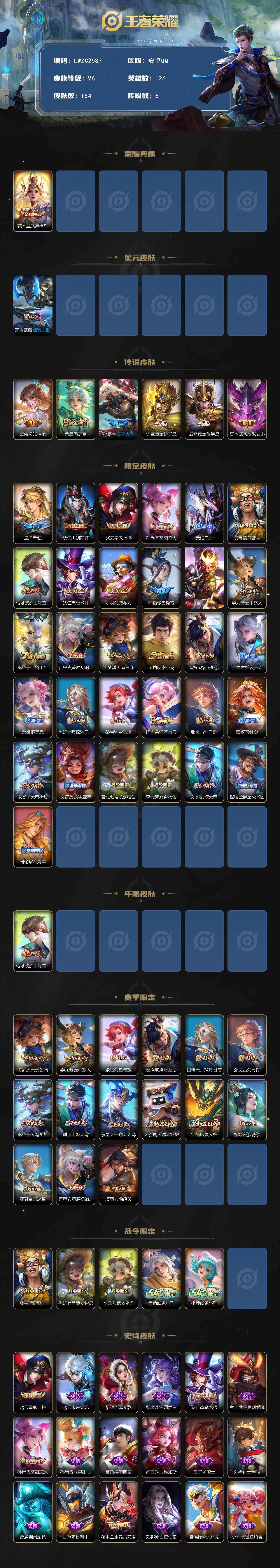 WZLX4126609王者荣耀账号详情图2