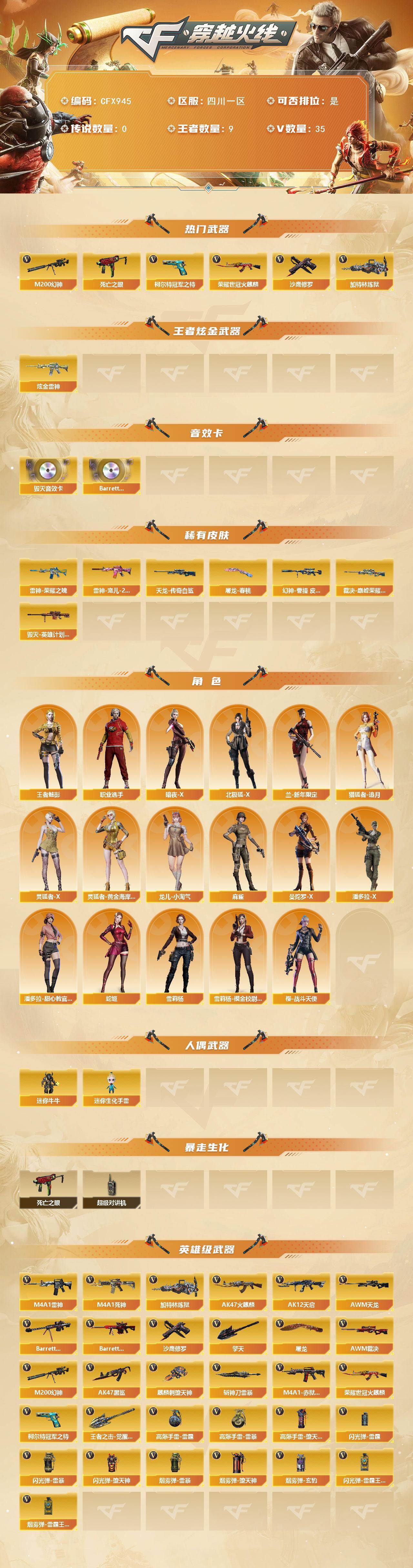 CFQM429429穿越火线账号详情图3