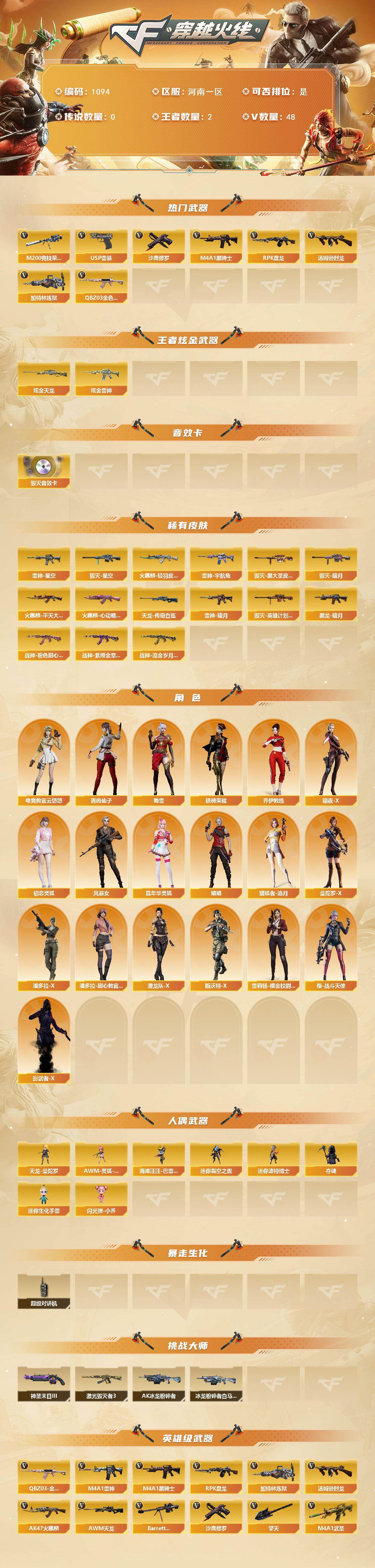 CFCMW429600穿越火线账号详情图2