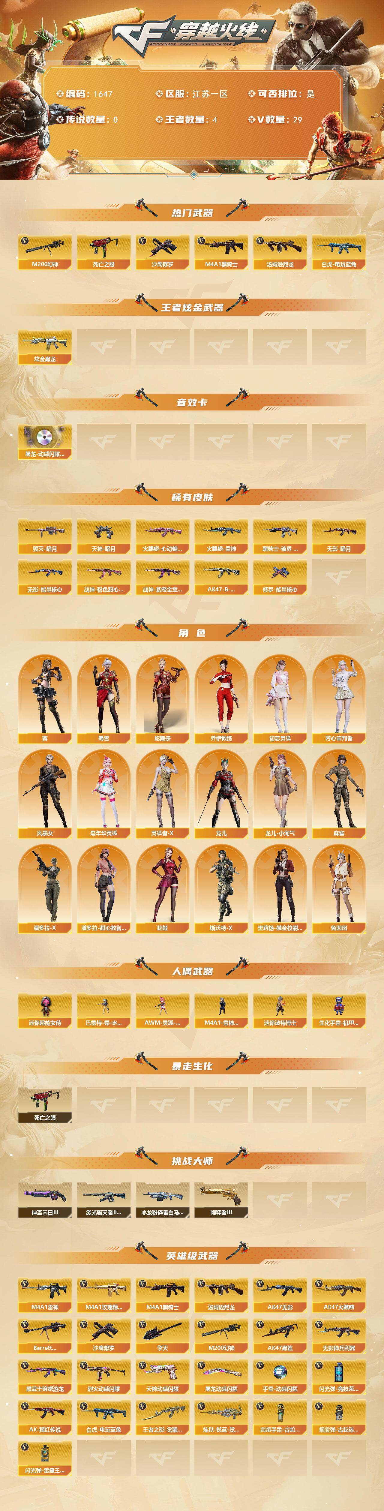 CFCMW424708穿越火线账号详情图2