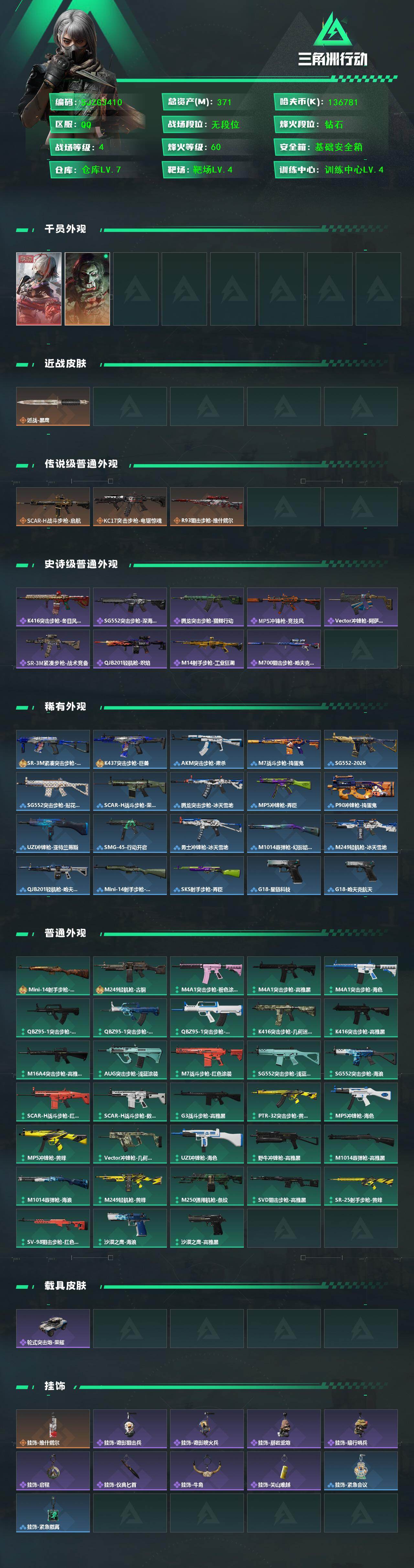 SJZQM429051三角洲行动账号详情图3