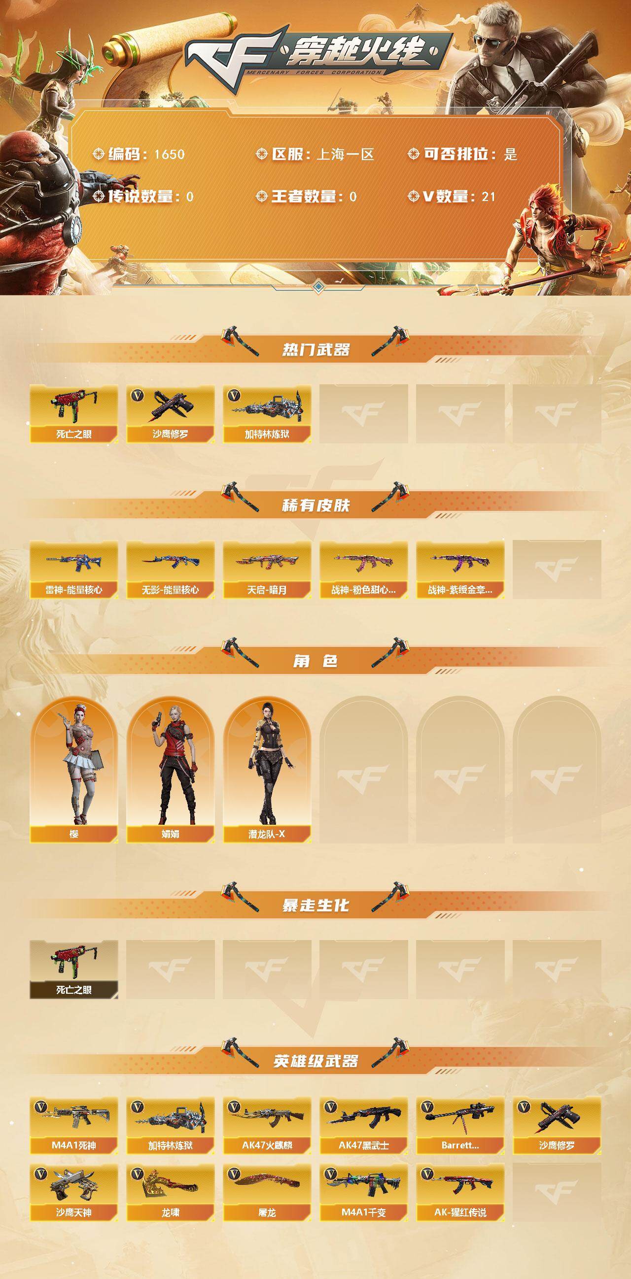 CFCMW424726穿越火线账号详情图2