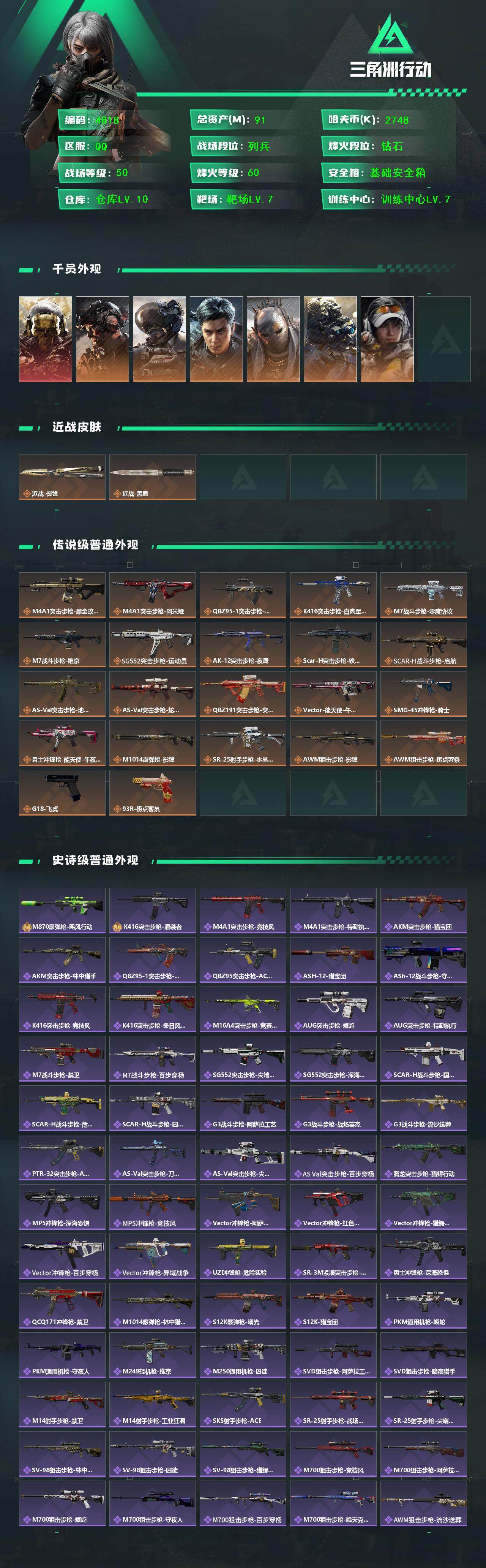 SJZCMW433541三角洲行动账号详情图2