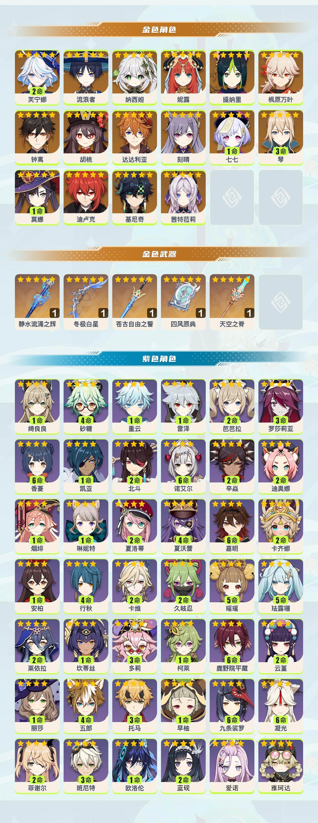 YSEY41355原神账号详情图2 YSEY41355原神账号详情图2