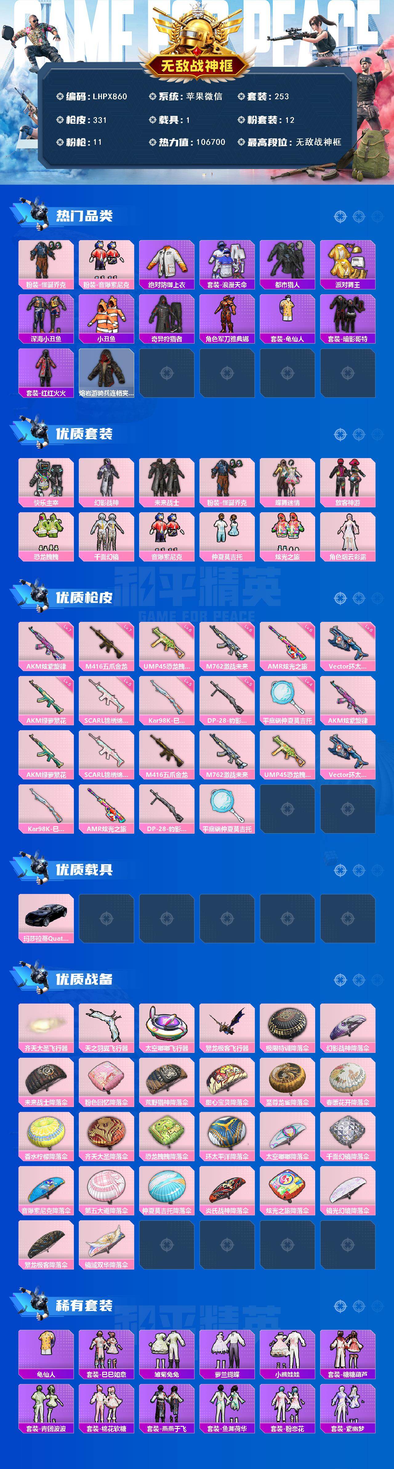 HPCMW463812和平精英账号详情图2