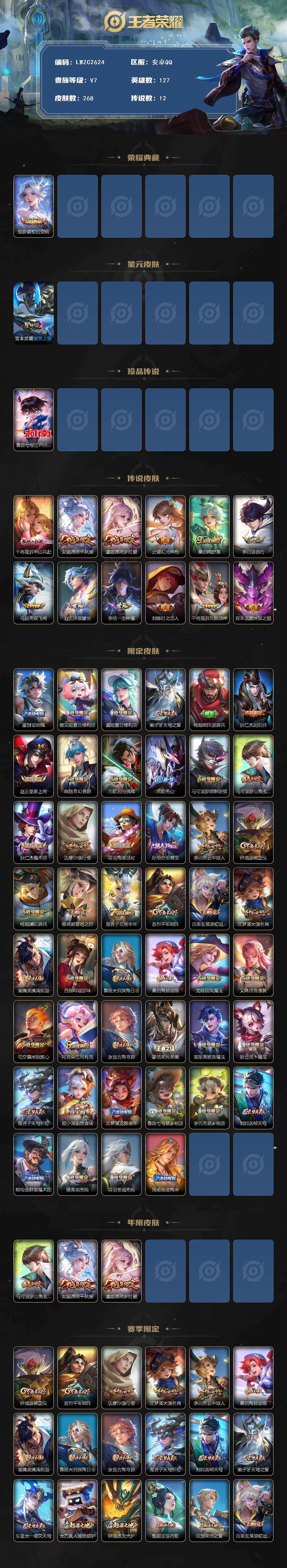 WZCMW4114588王者荣耀账号详情图2