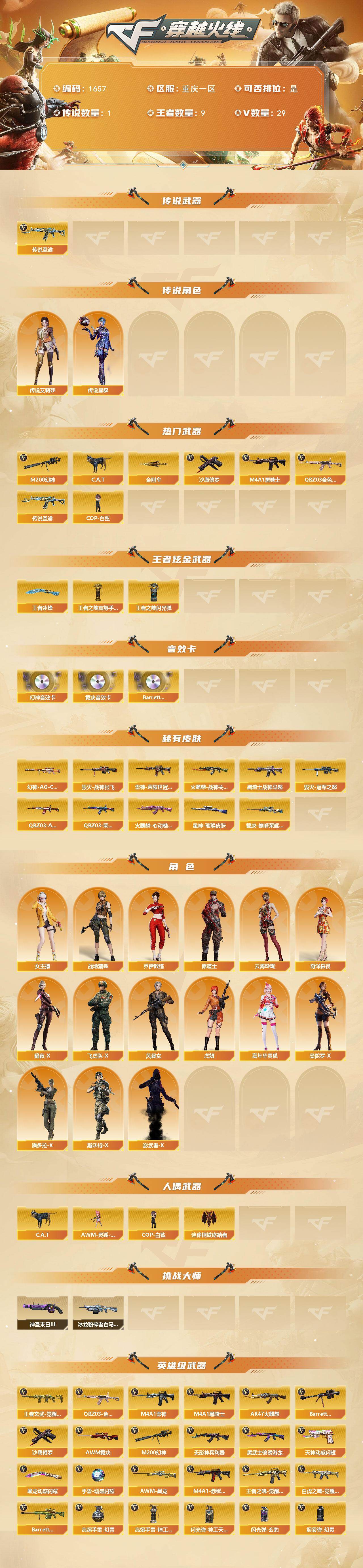 CFCMW425045穿越火线账号详情图2