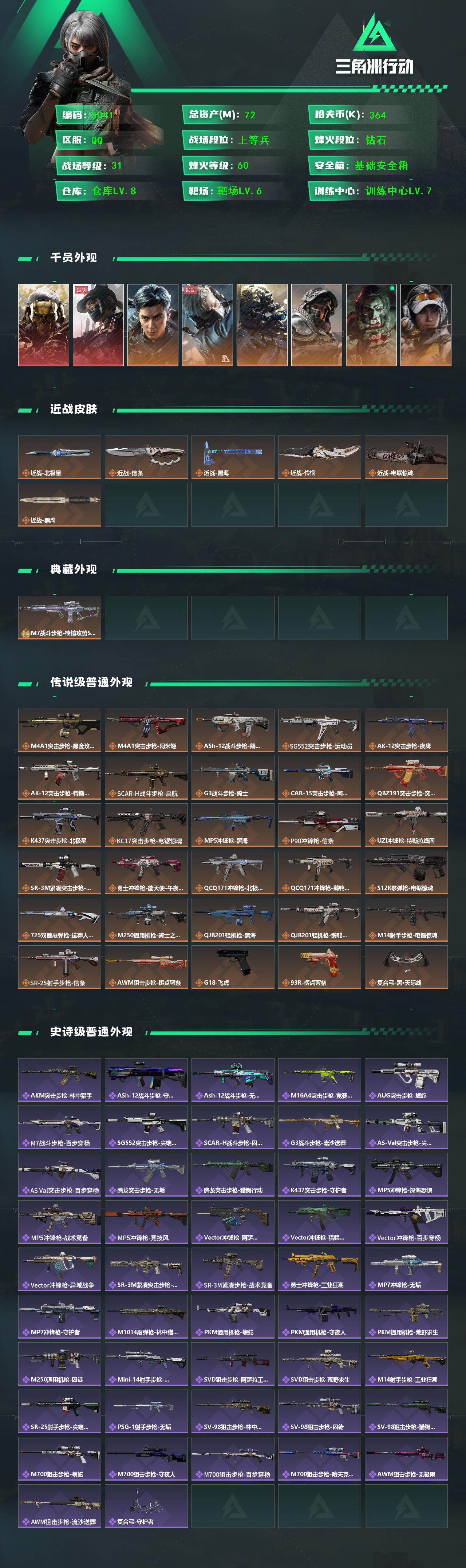 SJZCMW433612三角洲行动账号详情图2