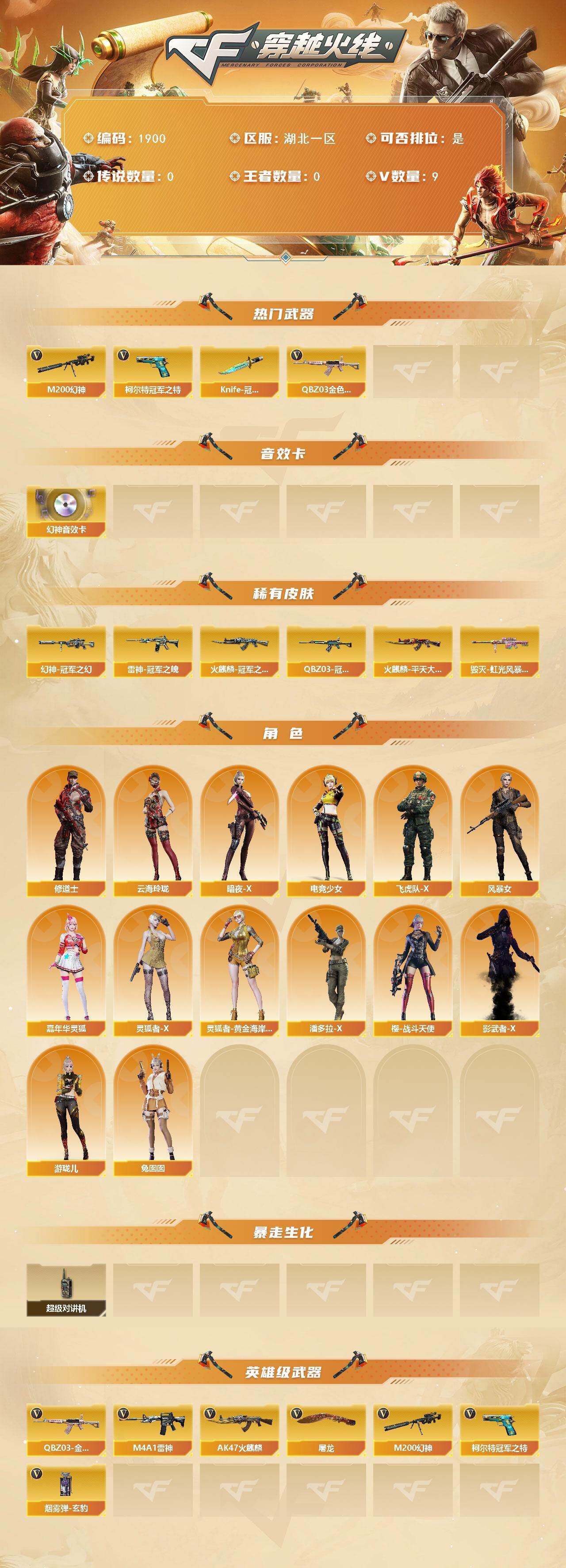 CFCMW428183穿越火线账号详情图2