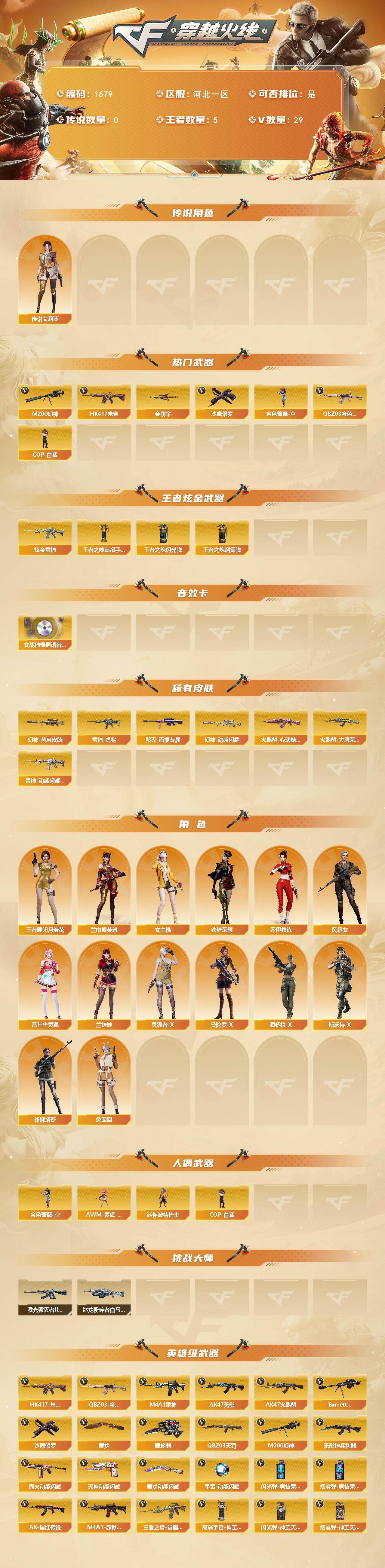 CFCMW425432穿越火线账号详情图2