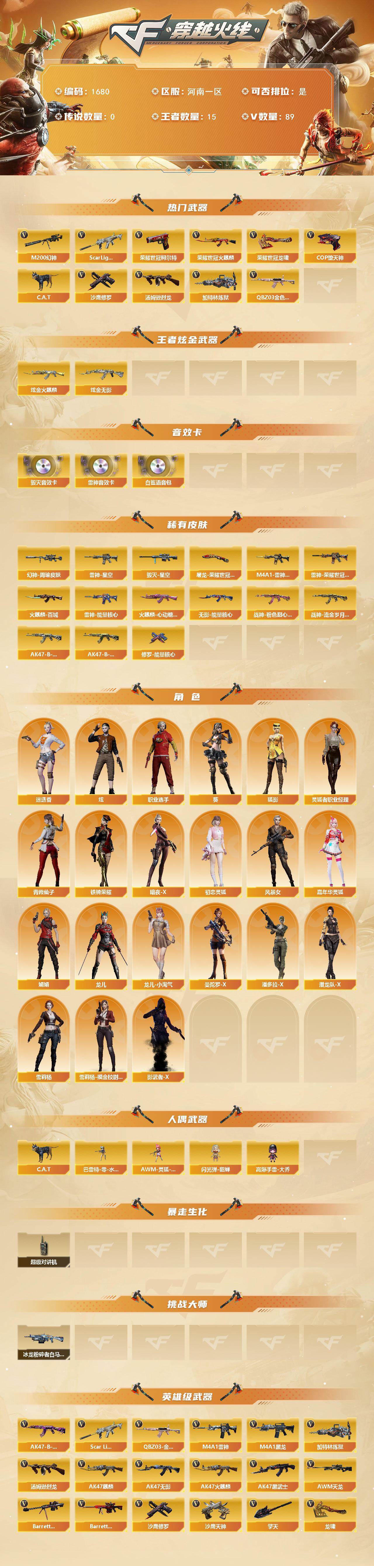 CFCMW425445穿越火线账号详情图2