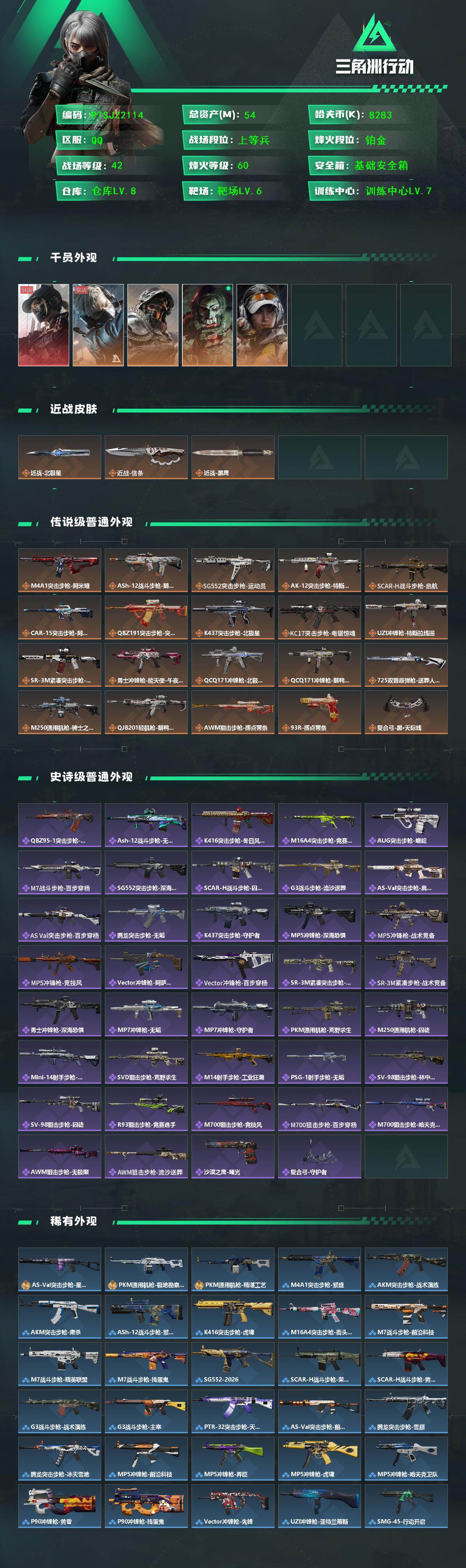 SJZCMW430320三角洲行动账号详情图2