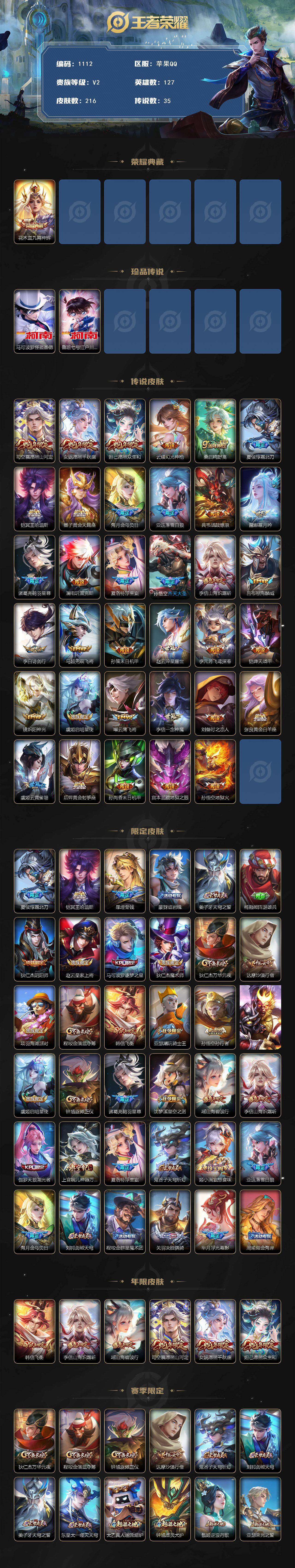 WZCMW4108282王者荣耀账号详情图2