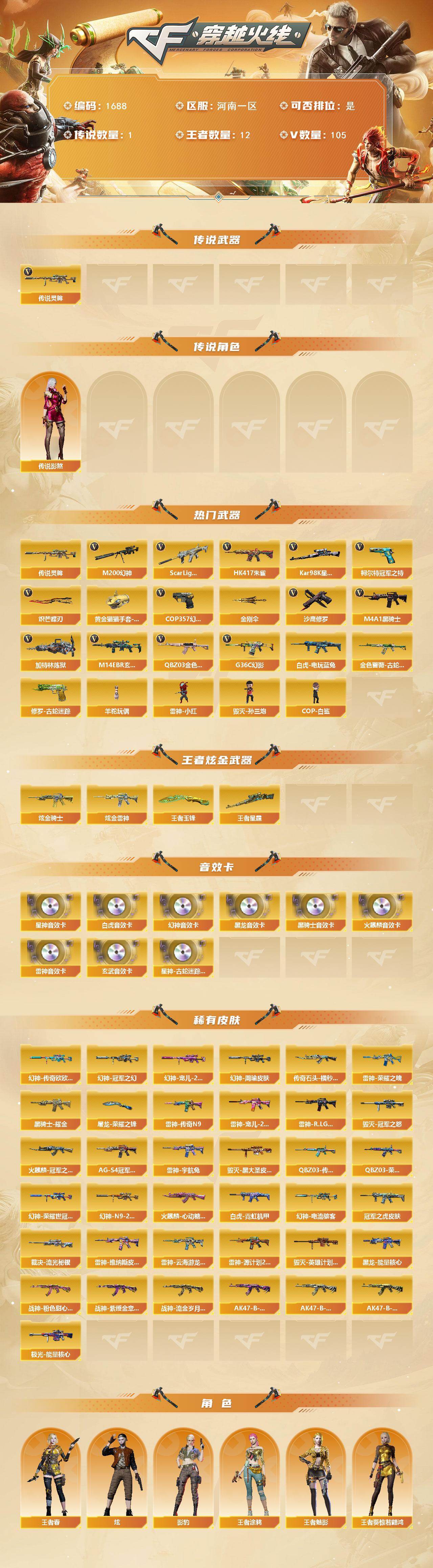 CFCMW425909穿越火线账号详情图2