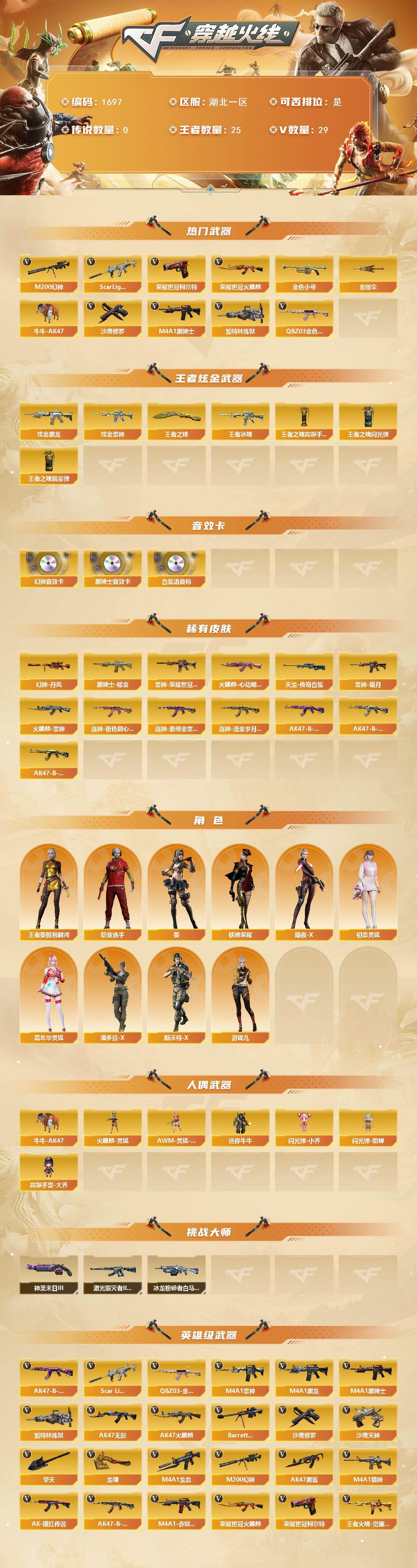 CFCMW426209穿越火线账号详情图2