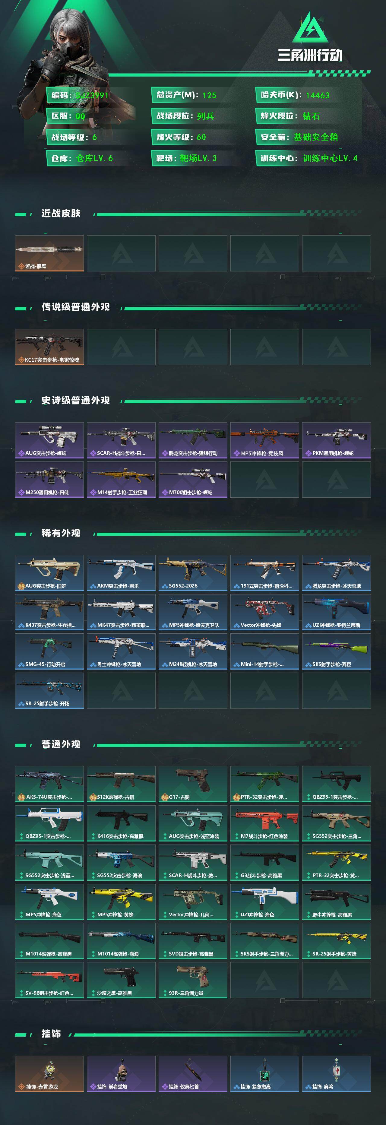 SJZQM429979三角洲行动账号详情图3