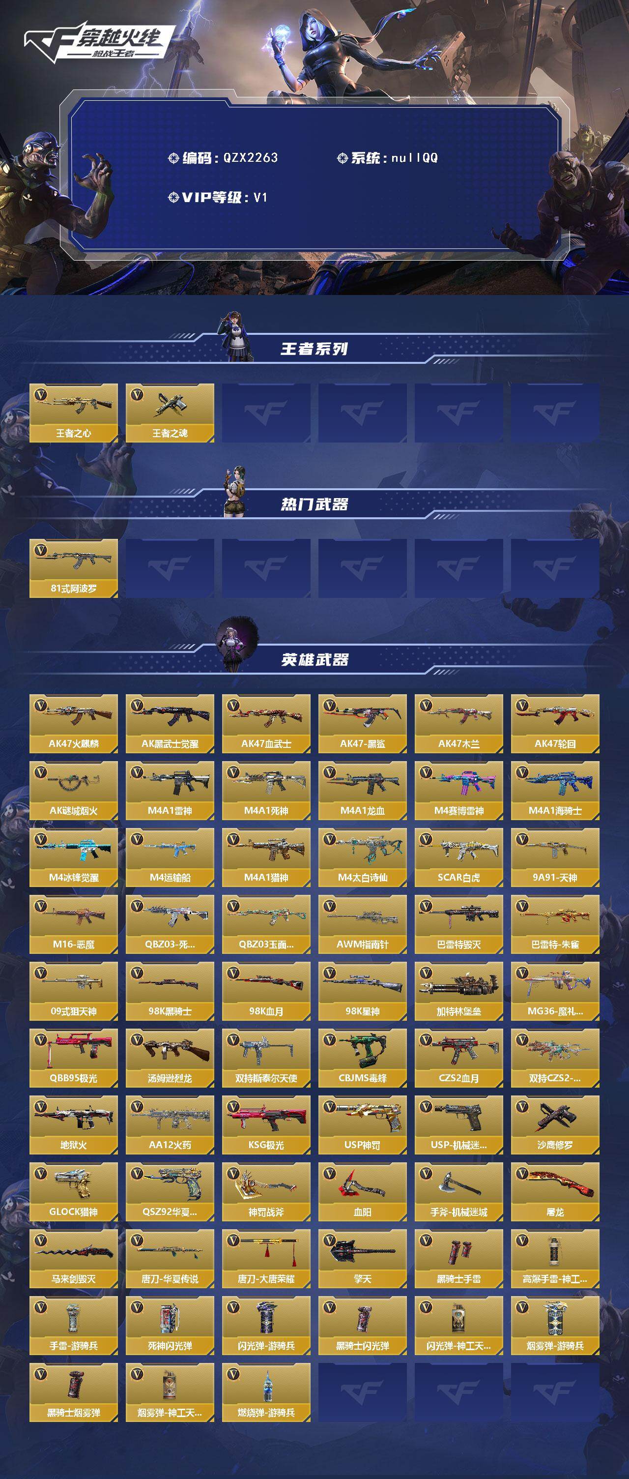 CFMEY48465枪战王者账号详情图2