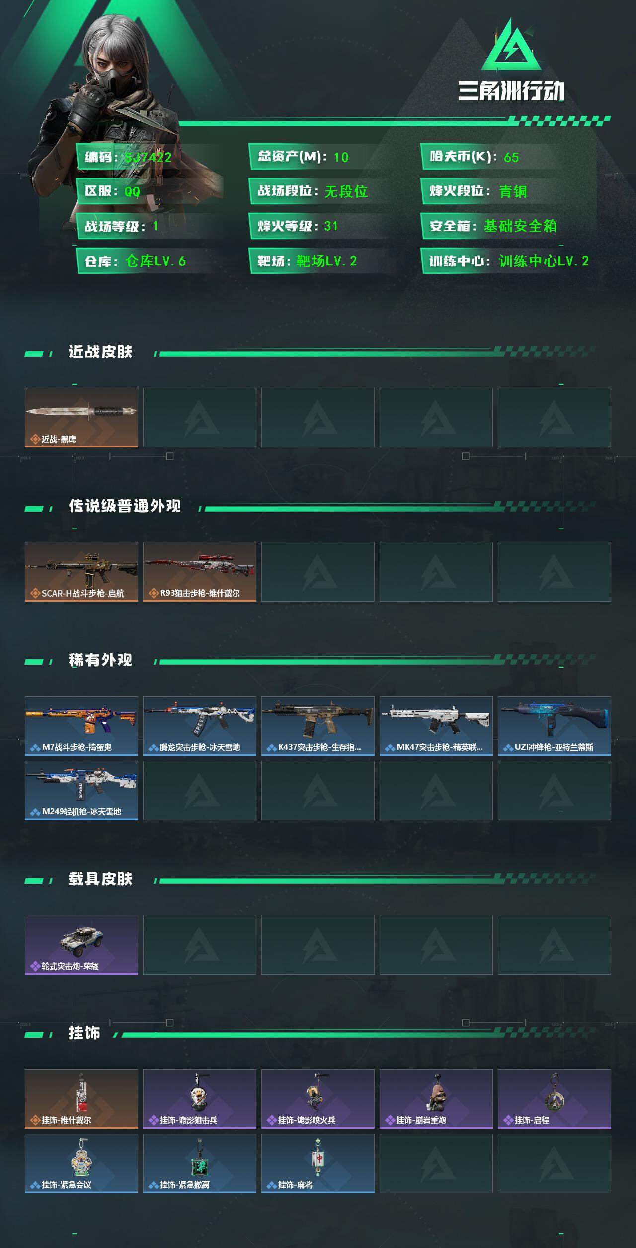 SJZEY430358三角洲行动账号详情图2