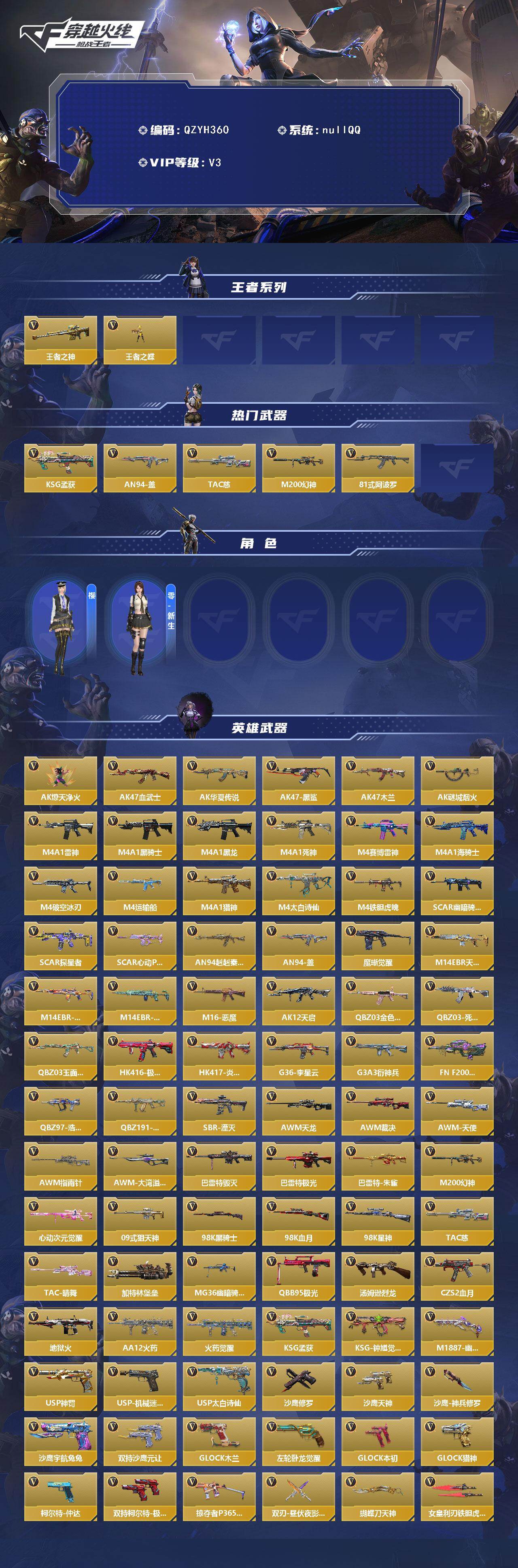 CFMEY48500枪战王者账号详情图2