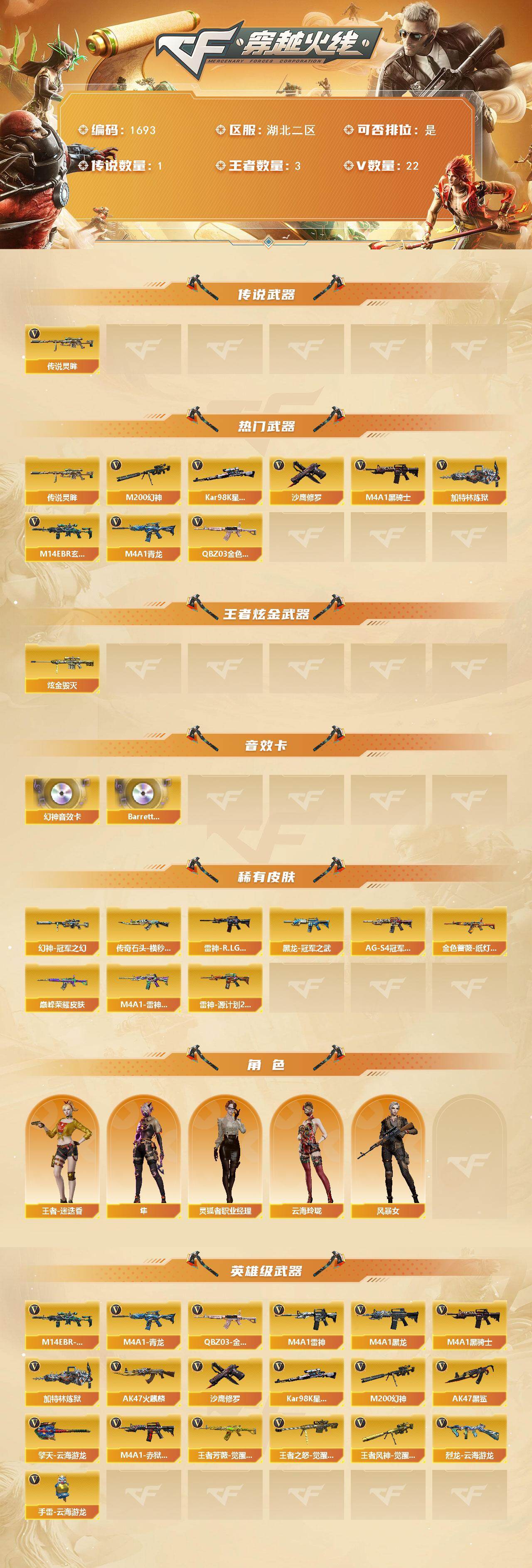 CFCMW426053穿越火线账号详情图2