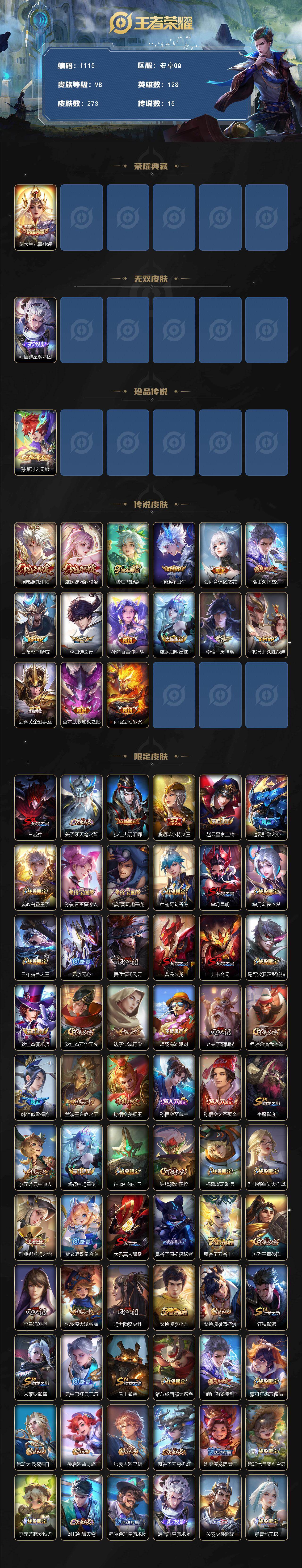 WZCMW4108438王者荣耀账号详情图2