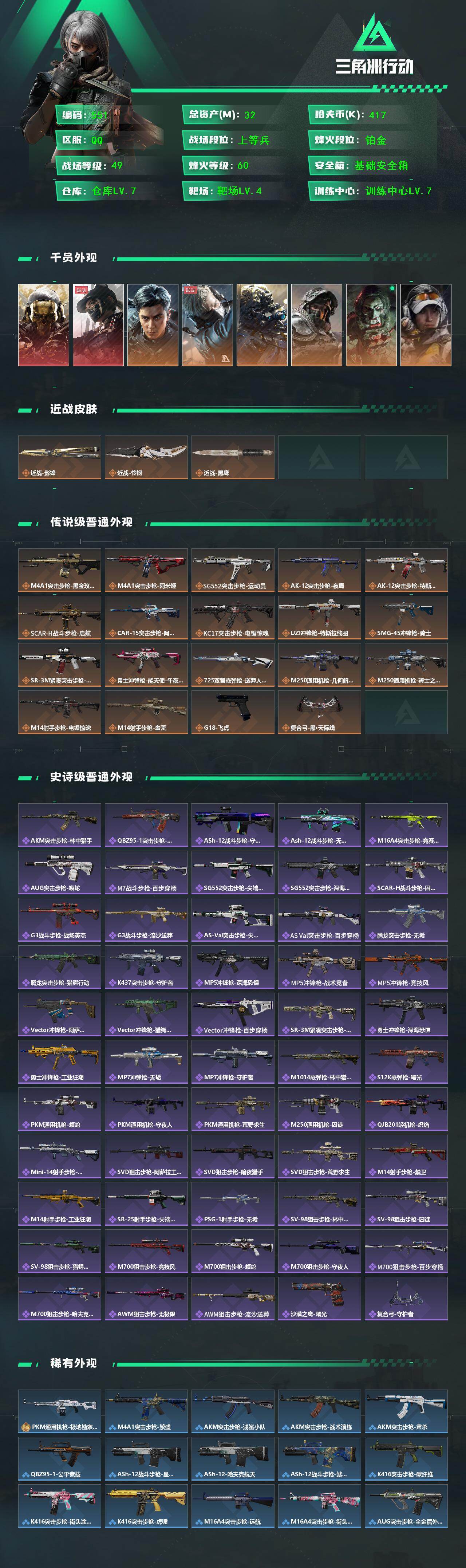 SJZCMW430692三角洲行动账号详情图2 SJZCMW430692三角洲行动账号详情图2