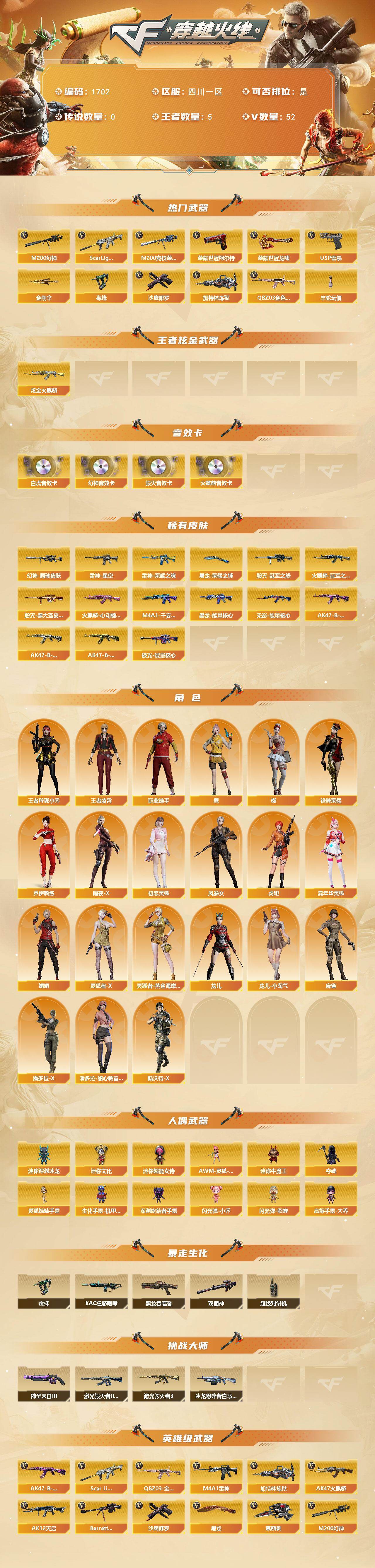 CFCMW426357穿越火线账号详情图2