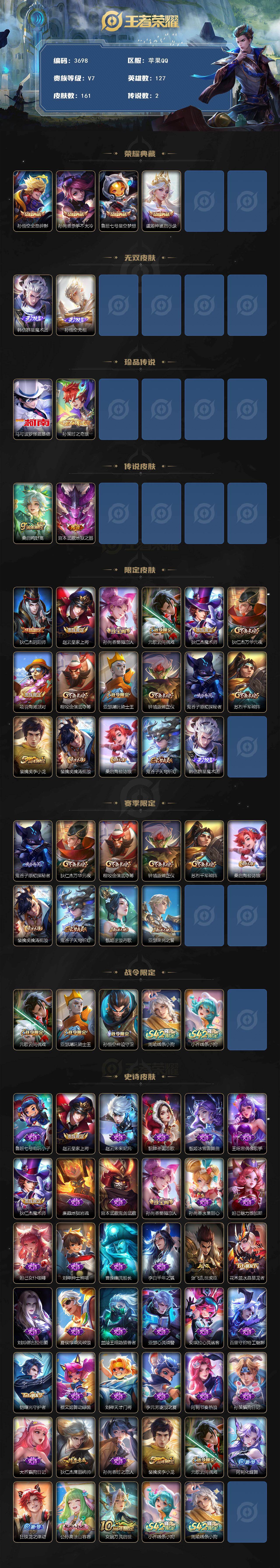 WZCMW4117968王者荣耀账号详情图2