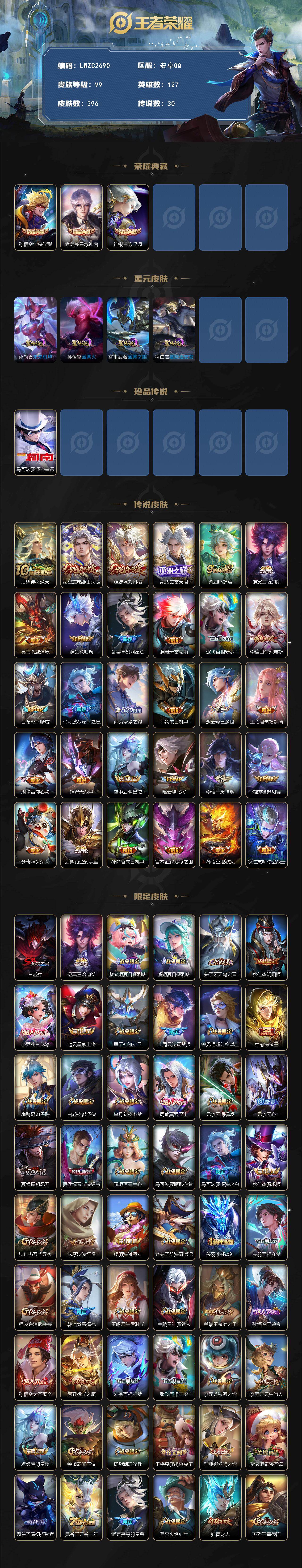 WZCMW4122851王者荣耀账号详情图2