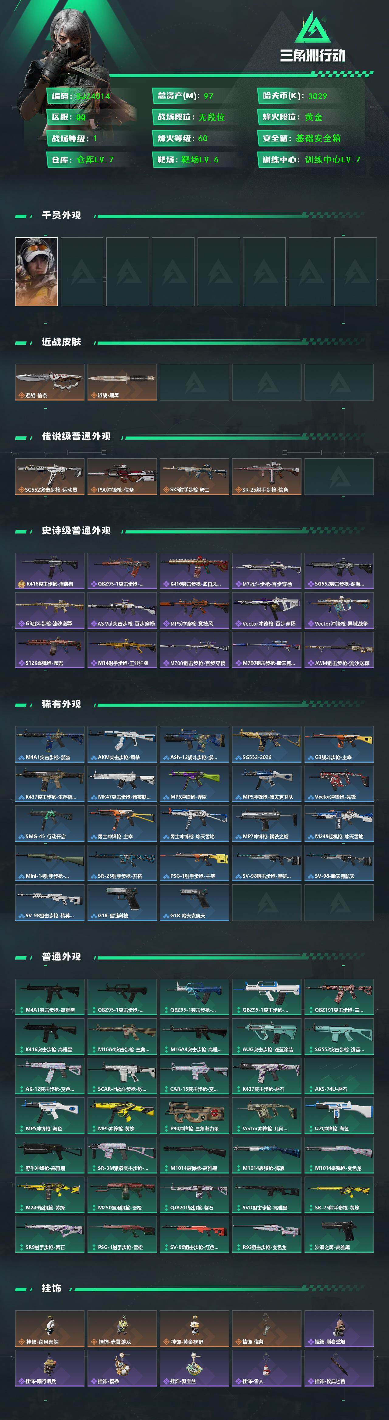 SJZQM431857三角洲行动账号详情图3