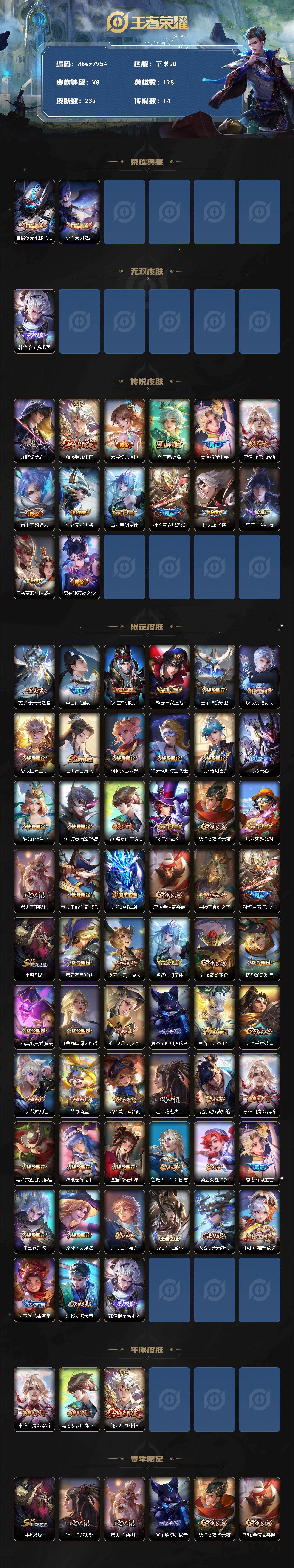 WZCMW4128137王者荣耀账号详情图2