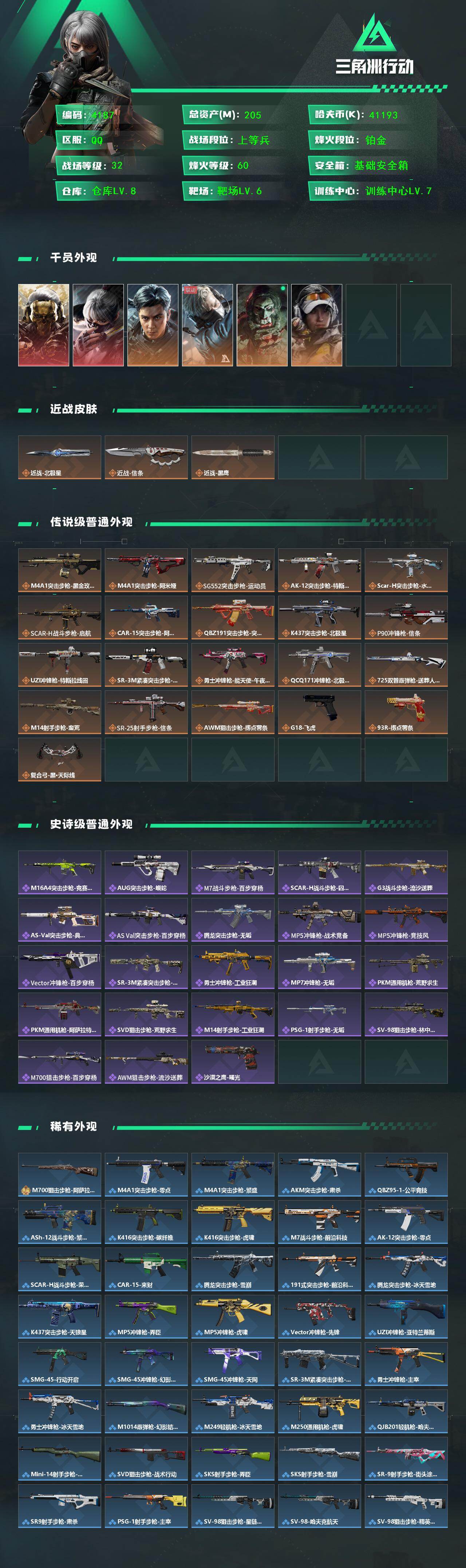 SJZQM437976三角洲行动账号详情图4