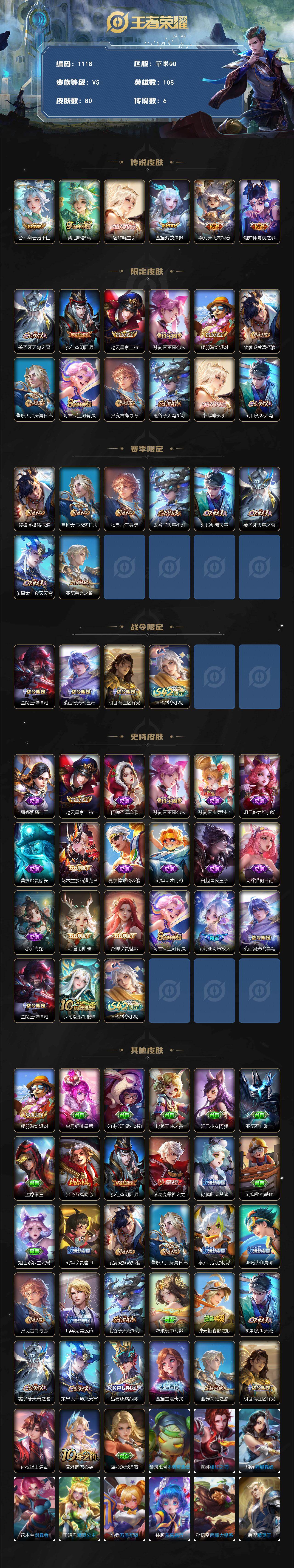 WZCMW4108696王者荣耀账号详情图2