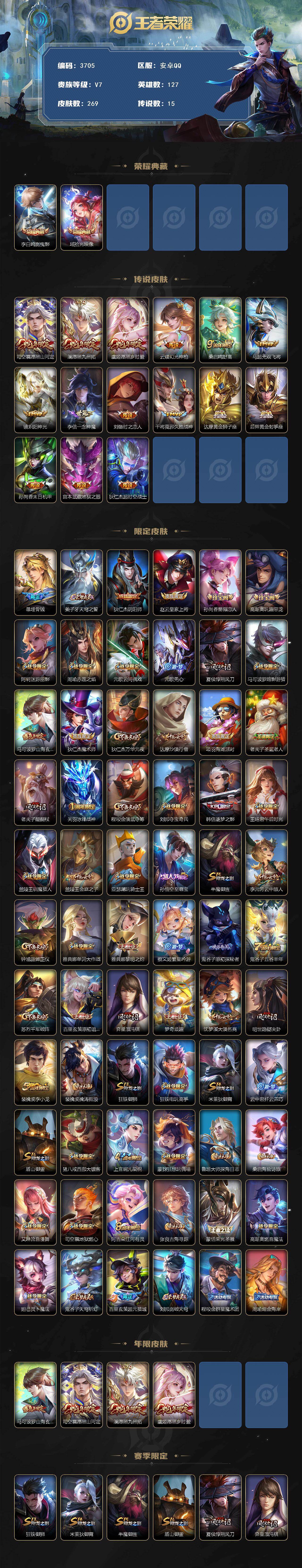 WZCMW4117982王者荣耀账号详情图2