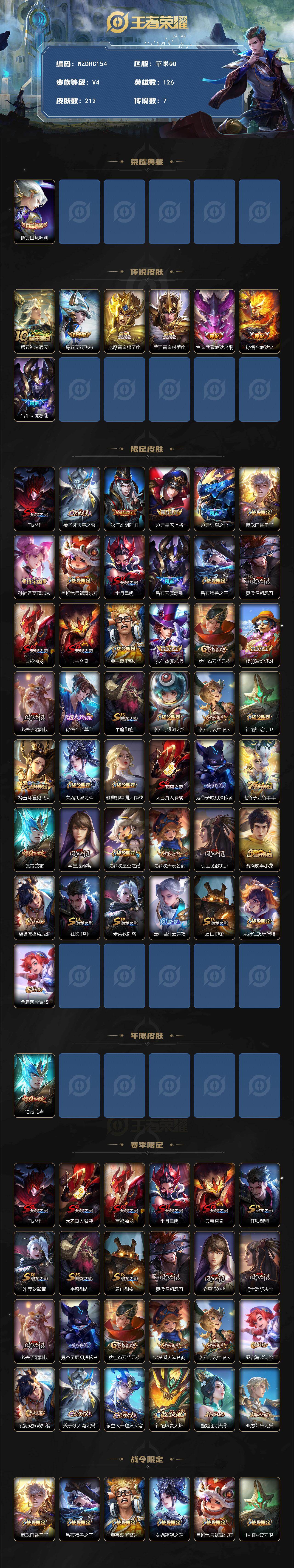 WZ034111612王者荣耀账号详情图2