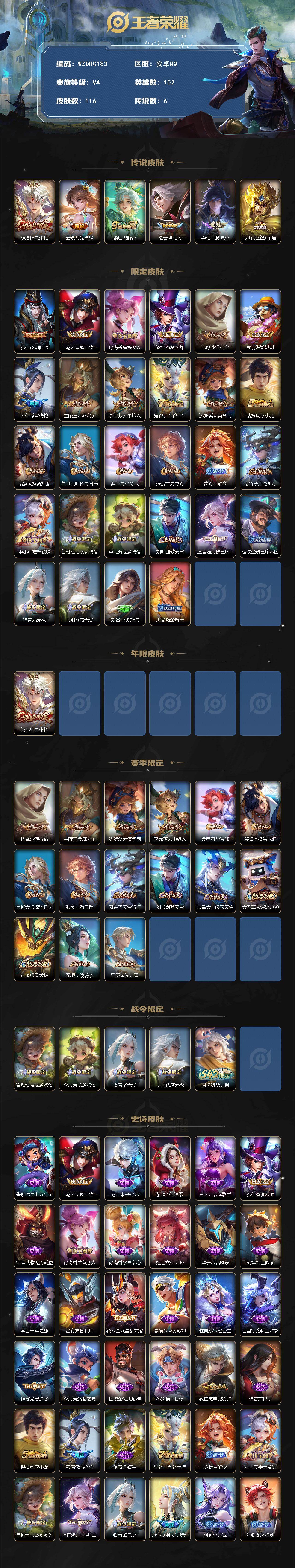 WZ034113057王者荣耀账号详情图2