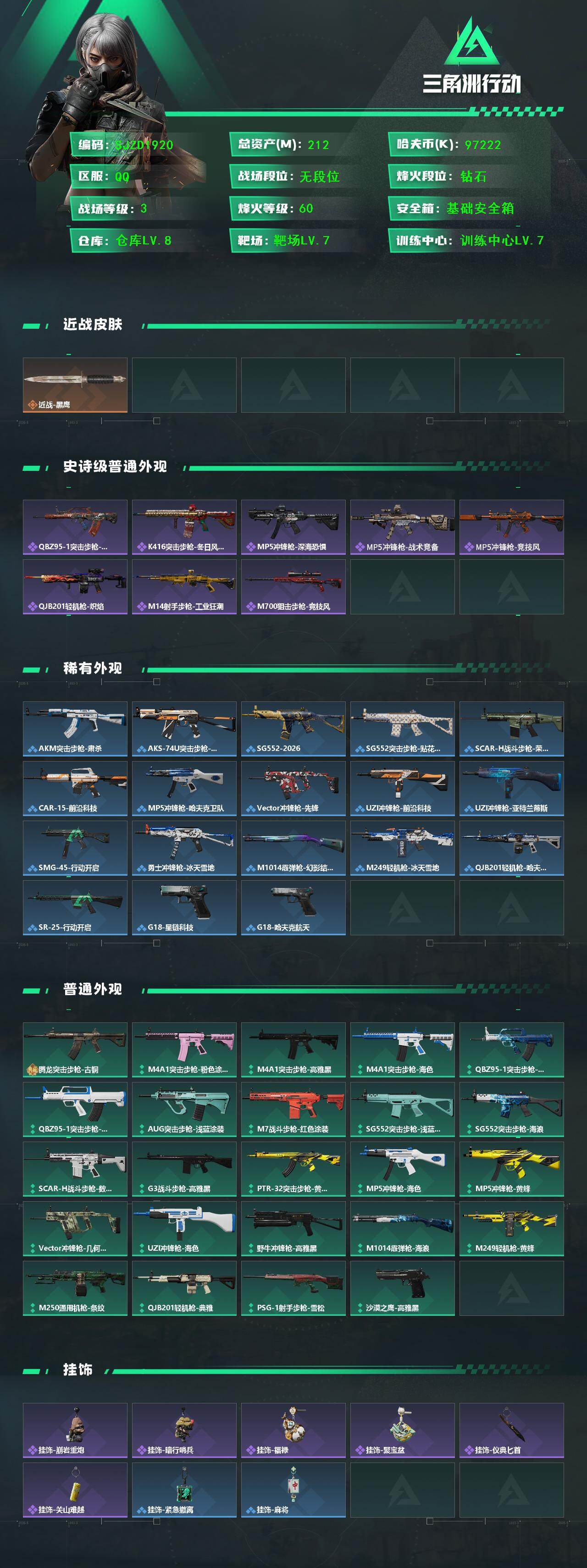 SJZQM431731三角洲行动账号详情图3